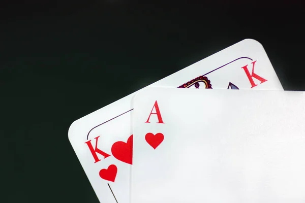Gry Karty Zbliżenie Tło Pokera — Zdjęcie stockowe
