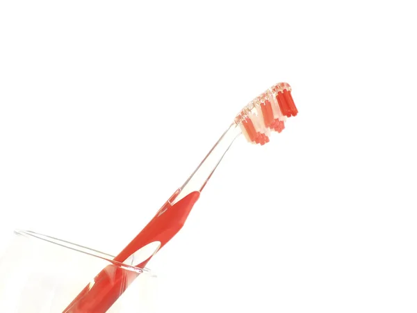 Зубна Щітка Зубною Пастою Ізольована Білому Тлі — стокове фото