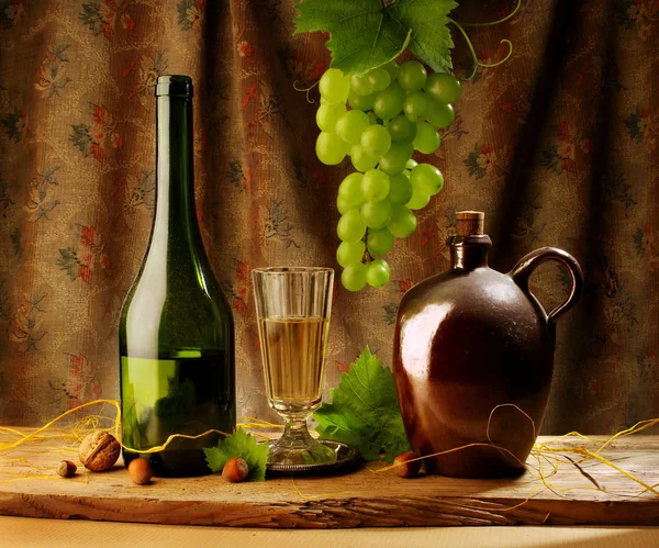 Wine Still Life Retro Style — Stock Photo, Image