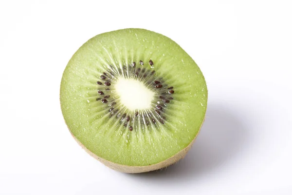 Halved Kiwi White Background — Stock Photo, Image