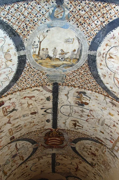 覆盖壁画在Assisi — 图库照片