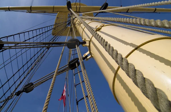 Vista Panorámica Los Detalles Del Barco Vela — Foto de Stock