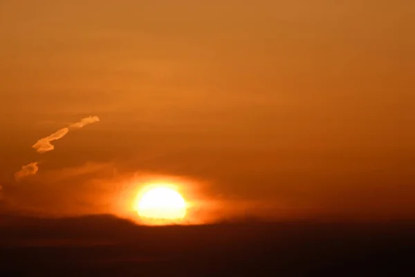 Frumos Apus Soare Vedere Cer — Fotografie, imagine de stoc