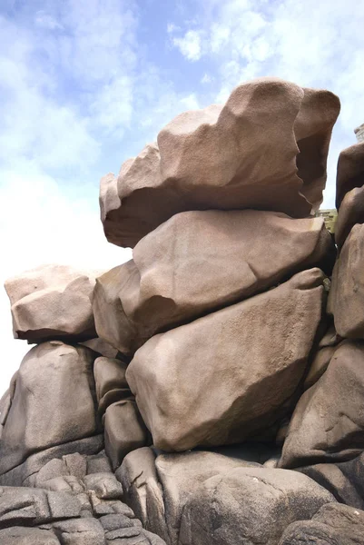 화강암으로 뒤덮인 브르타뉴 — 스톡 사진