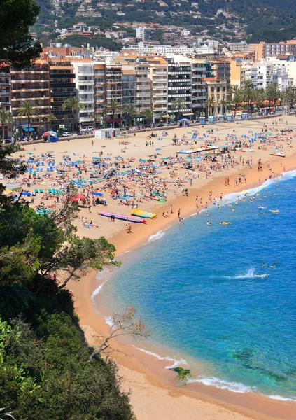 Пляж Lloret Mar Коста Брава Испания — стоковое фото