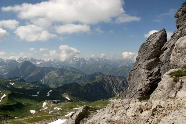 Vista Panorámica Del Hermoso Paisaje Los Alpes — Foto de Stock