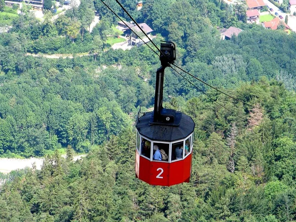 Die Seilbahn Den Bergen — Stockfoto