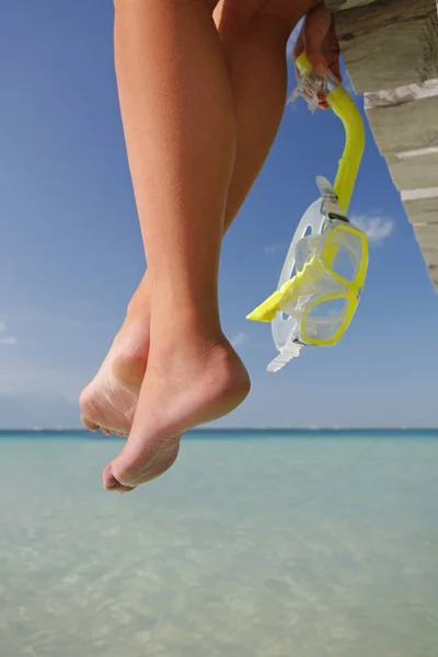 Vita Una Spiaggia — Foto Stock