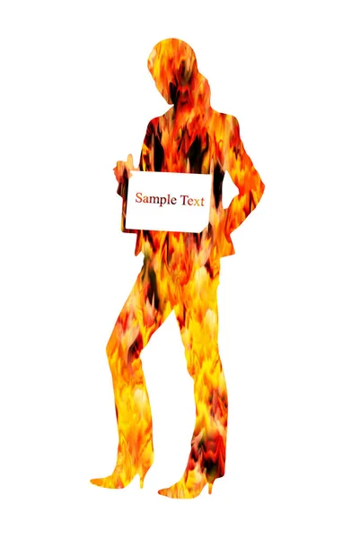 Fire Flame White Background — Stock Photo, Image