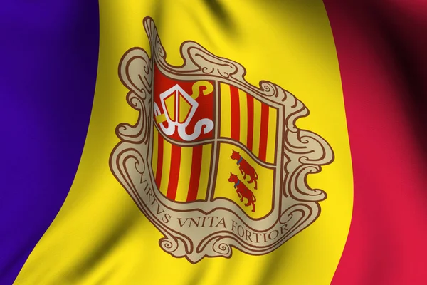 Rened Andorran Flag National Flag — стокове фото