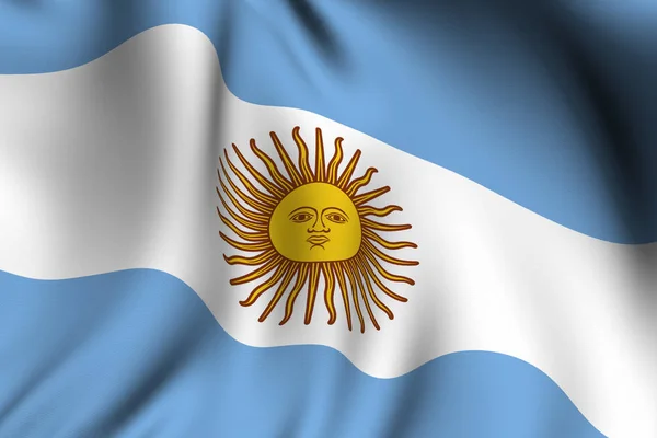Bandera Argentina Renegada Bandera Nacional —  Fotos de Stock
