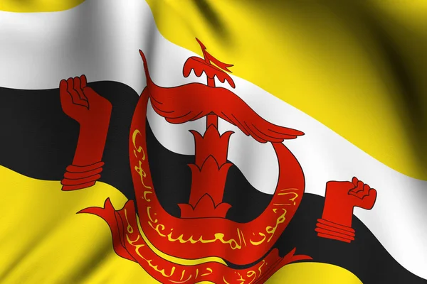 Rendered Bruneian Flag National Flag — Stock Photo, Image