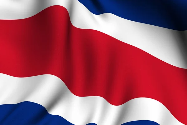 Rendered Costa Rican Flag - Stock-foto