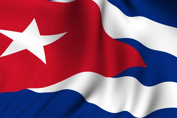 Rendered Cuban Flag National Flag — Stock Photo, Image