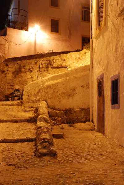 Ibiza Παλιά Πόλη Νύχτα — Φωτογραφία Αρχείου