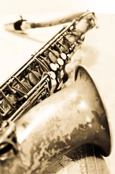 Primer Plano Saxofón — Foto de Stock