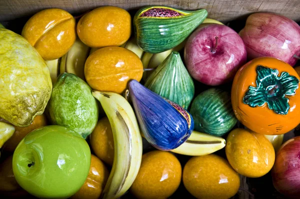 Colorful Fruits Vegetables Basket — Stock Photo, Image