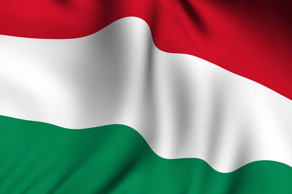 Rendered Hungarian Flag National Flag — kuvapankkivalokuva