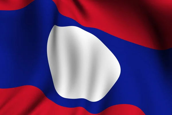 Vykreslená Laoská Vlajka Národní Vlajka — Stock fotografie