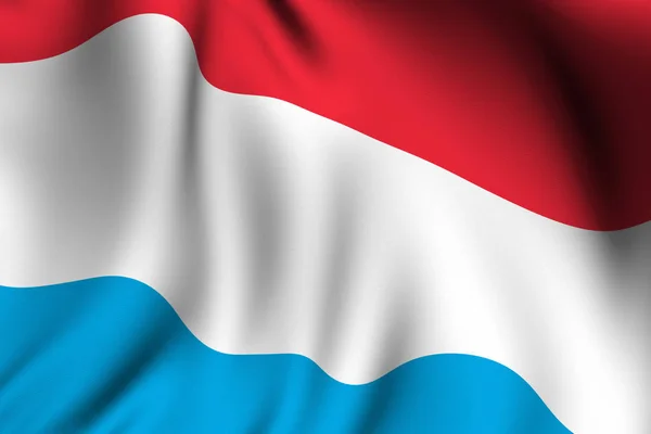 Bandiera Lussemburgo Resa Bandiera Nazionale — Foto Stock