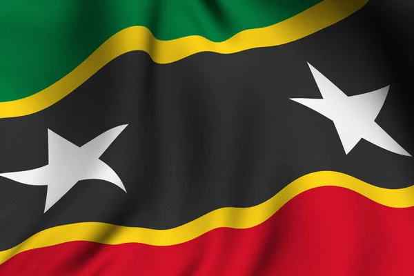 Bandiera Saint Kitts Nevis — Foto Stock