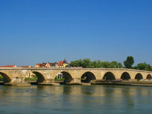 Ponte Pedra Regensburg — Fotografia de Stock