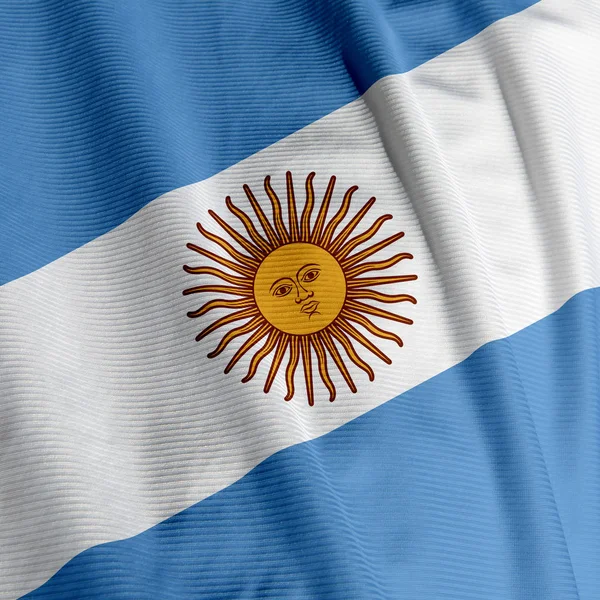Σημαία Αργεντινής Closeup Εθνική Σημαία — Φωτογραφία Αρχείου