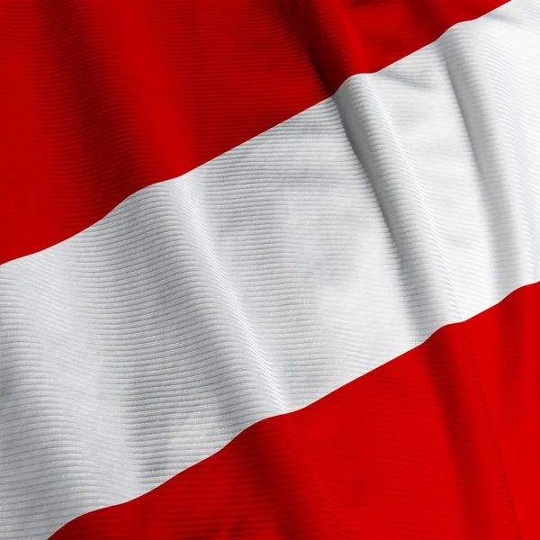 Austrian Flag Closeup National Flag — Stock Photo, Image