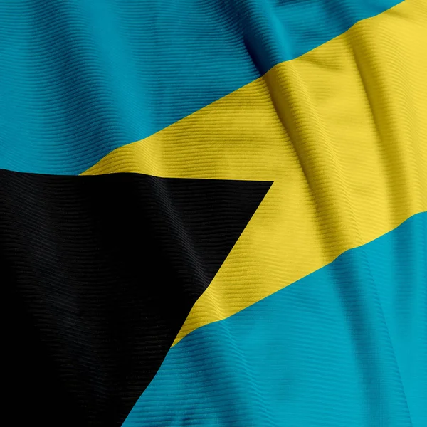 Bandeira Bahamiana Encerramento Bandeira Nacional — Fotografia de Stock