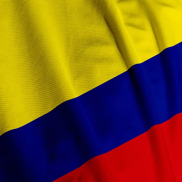 Колумбійський Прапор Closeup Патріотизм Народ — стокове фото