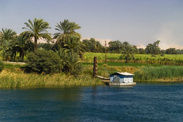 Pohled Východní Břeh Nilu Města Hierakonpolis — Stock fotografie
