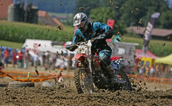 Motocross Corrida Terreno — Fotografia de Stock