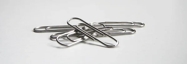 Articulos Paperclips Material Escolar Oficina —  Fotos de Stock