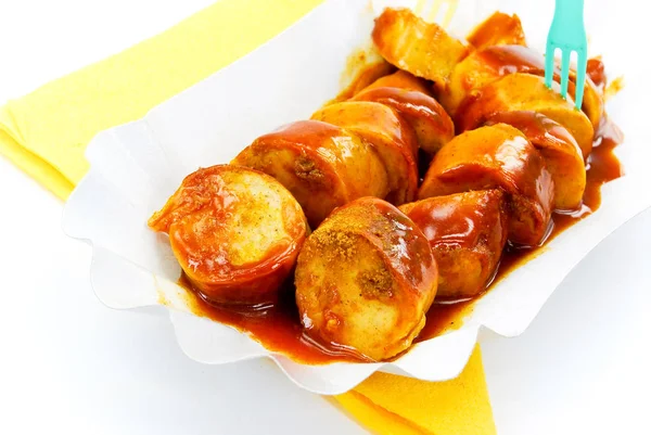 Snack Sausage Plate — Stock Photo, Image