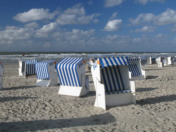 Chaises Plage Station Balnéaire — Photo