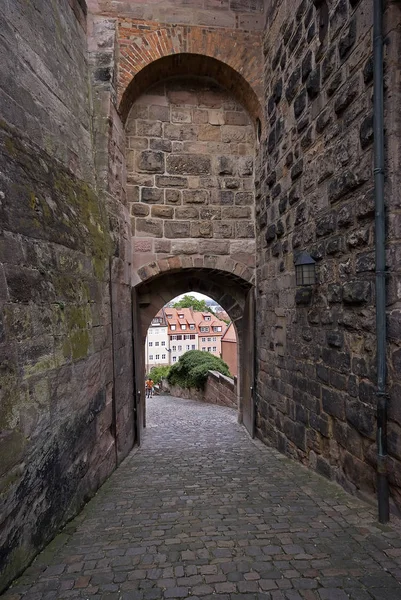 Nuremberg Deki Tarihi Kale Kapısı — Stok fotoğraf