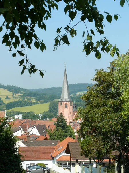 Kościół Miejski Michelstadt — Zdjęcie stockowe