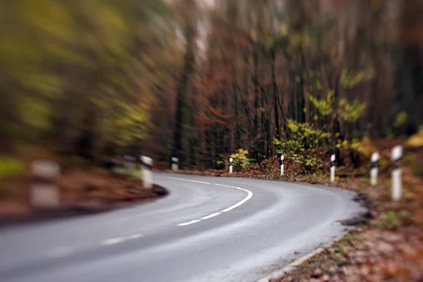 Road Forest Pickup Lensbaby — Stock Photo, Image