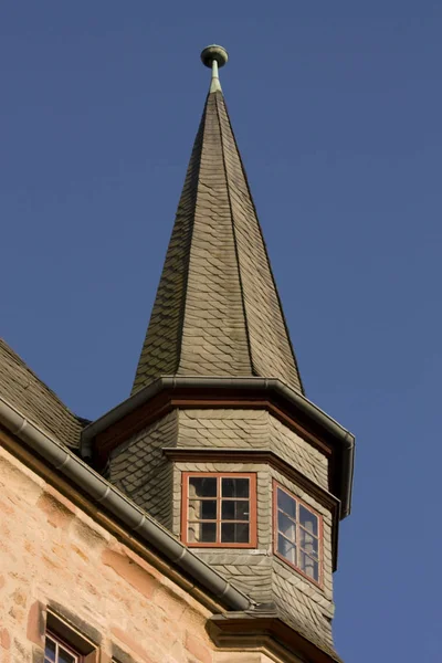 Uma Janela Baía Castelo Marburg — Fotografia de Stock