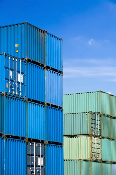 Shipping Containers Harbor Terminal — Stock Photo, Image