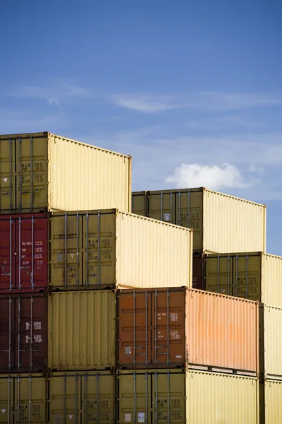 Shipping Containers Blue Sky — Stock Photo, Image