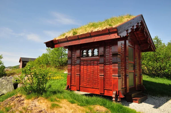 Μικρό Σπίτι Στον Κήπο Στο Norway — Φωτογραφία Αρχείου