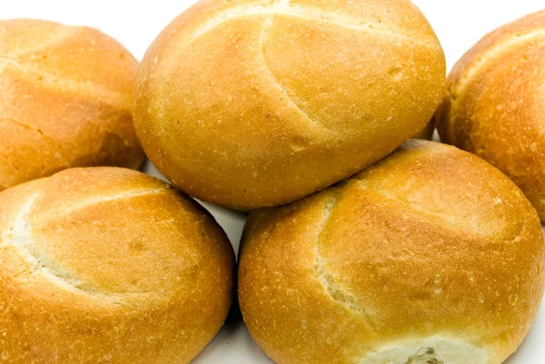 Pane Appena Sfornato Fondo Bianco — Foto Stock