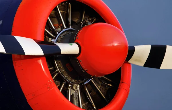 Радиальный Двигатель Самолет Радиальный Двигатель — стоковое фото