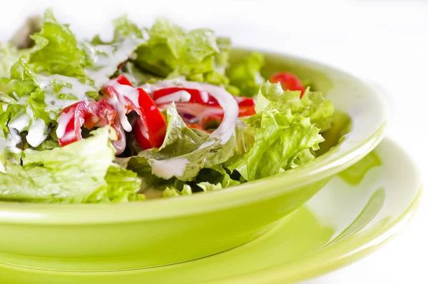 Lezzetli Taze Salatanın Yakın Plan Görüntüsü — Stok fotoğraf