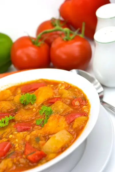 Deliciosa Sopa Verduras Casera — Foto de Stock