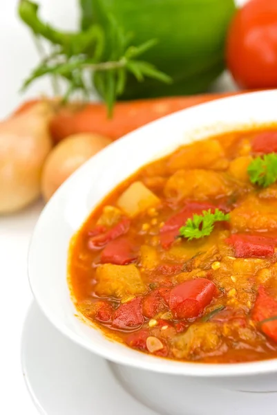 Deliciosa Sopa Verduras Casera — Foto de Stock