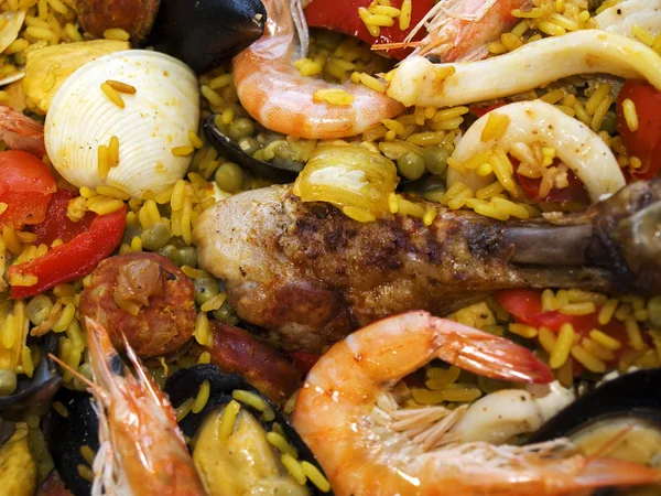 Paella Spanyol Ulusal Yemeği — Stok fotoğraf