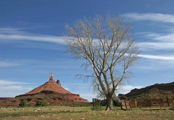 Der Burgturm Burgtal Bei Moab Utah Usa — Stockfoto