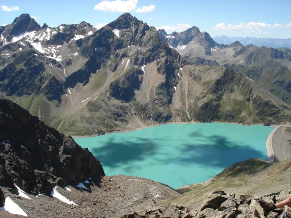 Vue Panoramique Sur Paysage Alpin Majestueux — Photo